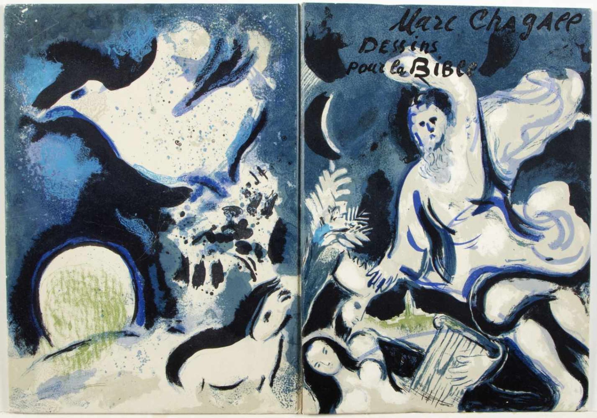 Chagall, Marc. 1887 Witebsk - Paul de Vence 1985Dessins pour la bible. 19 lose Farblithographien und - Image 2 of 6