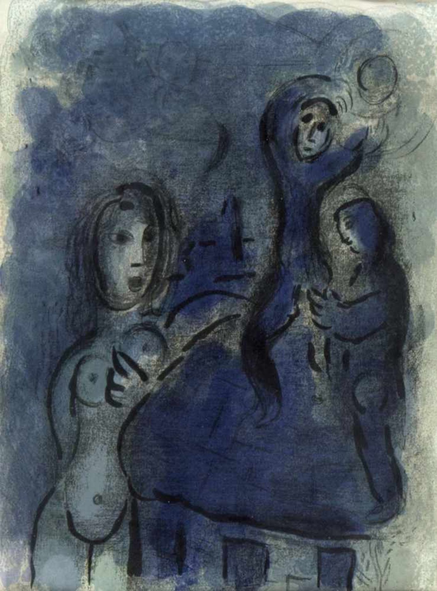 Chagall, Marc. 1887 Witebsk - Paul de Vence 1985Rahab und die Kundschafter in Jericho.
