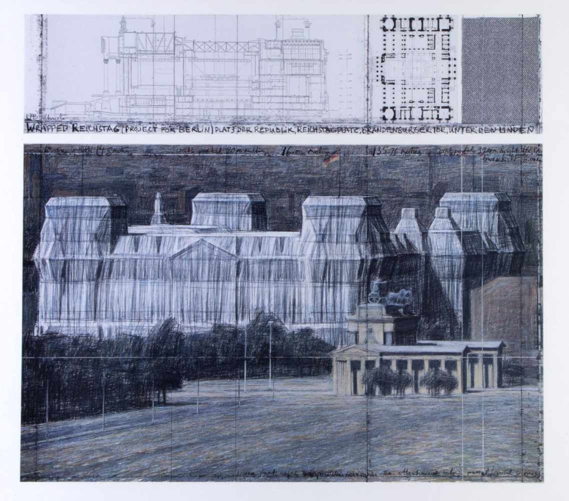 Christo. 1935 Gabrovo/Bulgarien - New York 2020Wrapped Trees. Wrapped Reichstag. 2 Farboffsets. 1 - Bild 2 aus 3