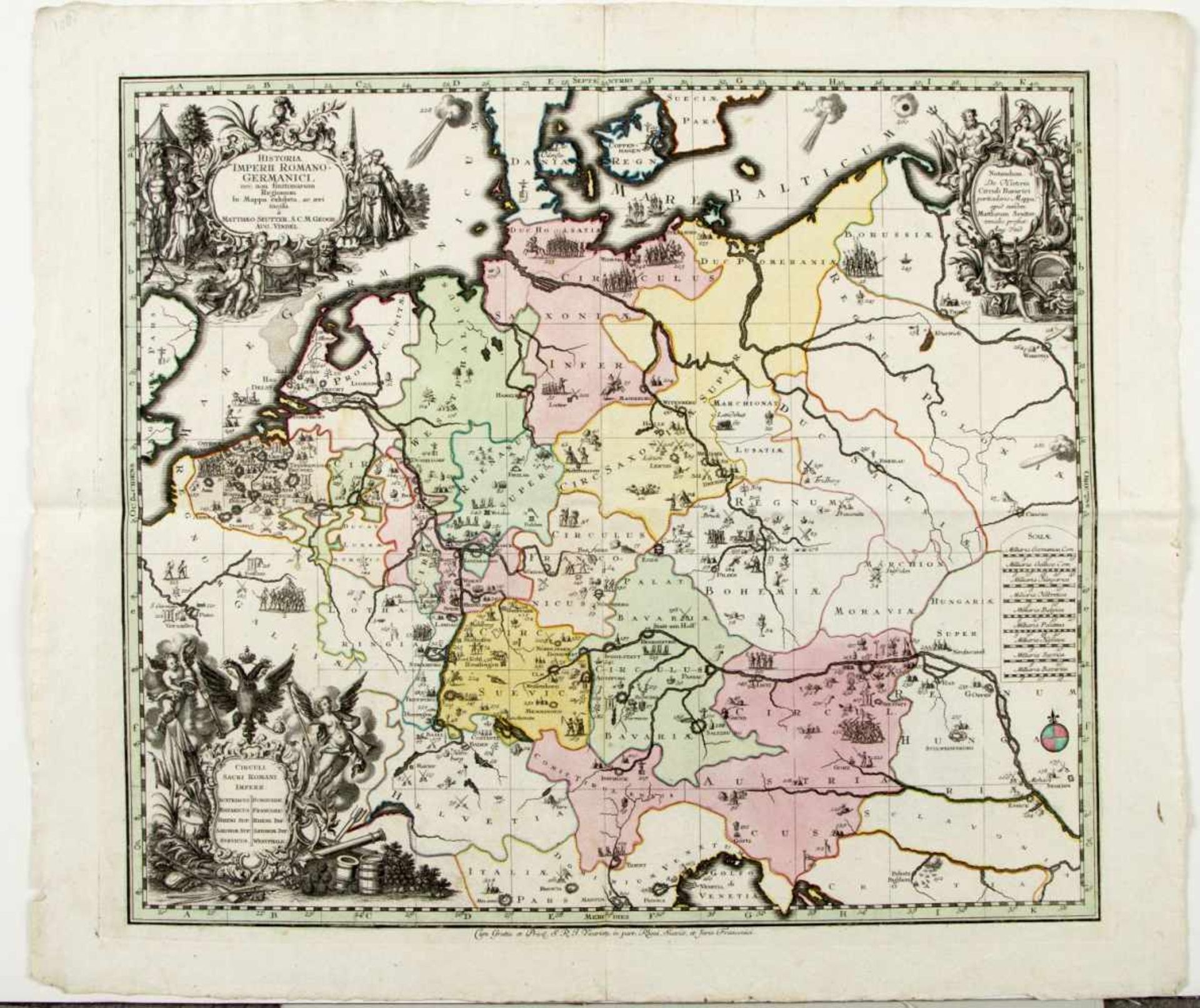 Seutter, Matthias u.a.Landkarten: Circulus Westphalicus. Imperii Romano Germanici u.a. 14 versch. - Image 2 of 4