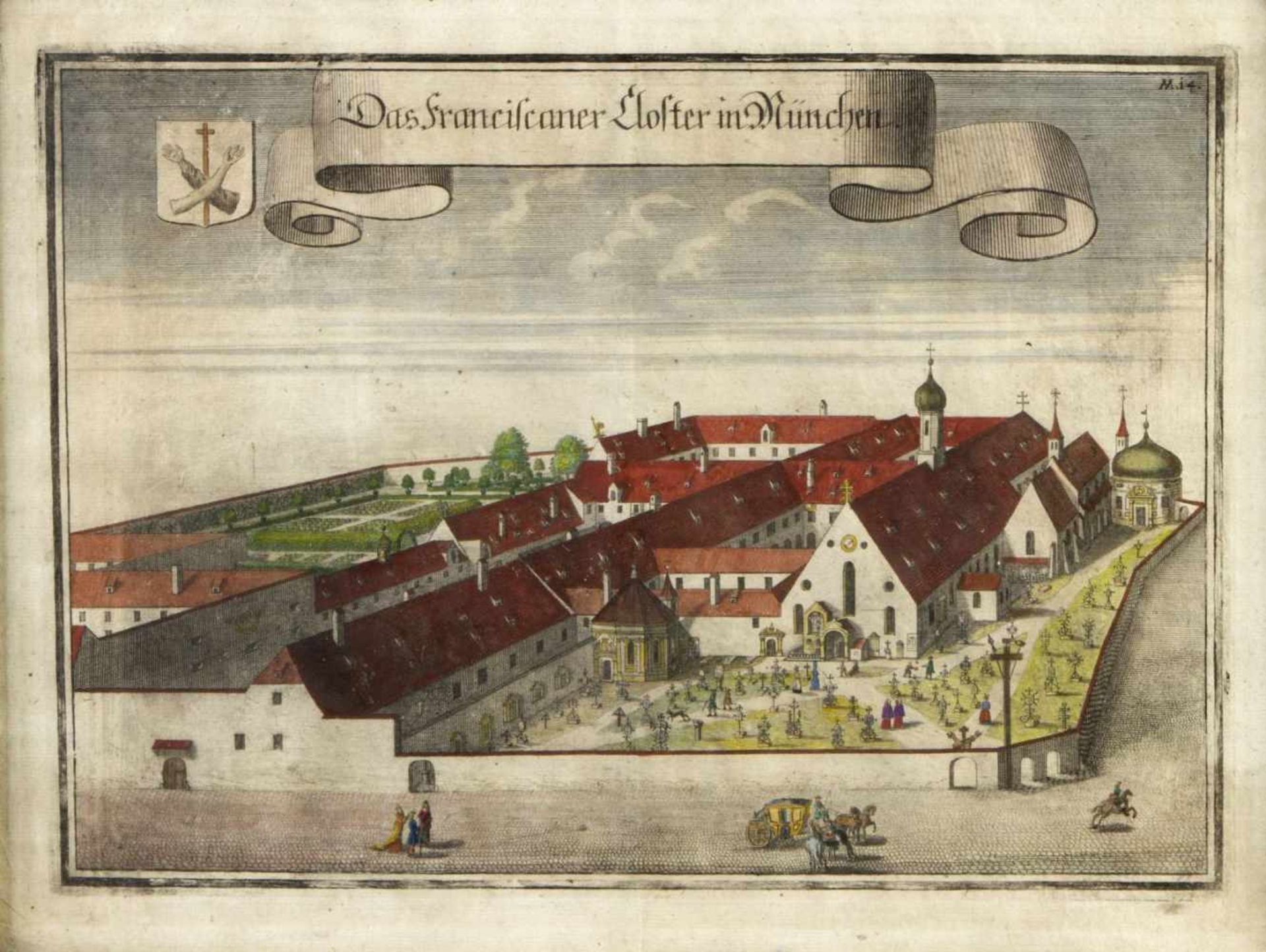 Dekorative GraphikReligiöse Darstellung. Stadtansichten u.a. 13 Bll. versch. Techn. Bis 37,5 x 23 - Bild 2 aus 5