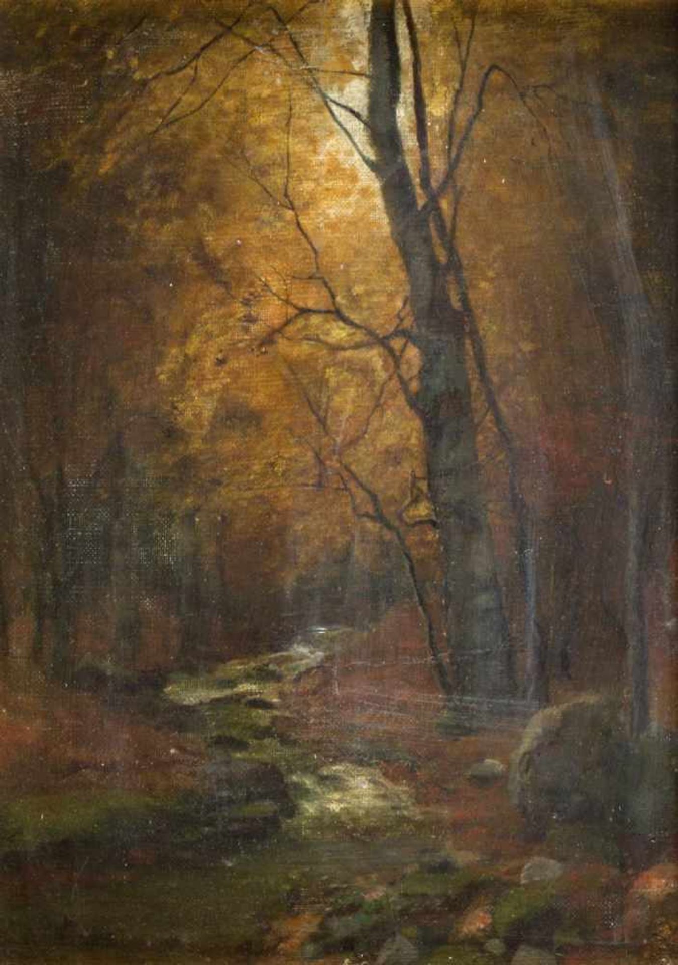 Correggio u.a.Herbstlicher Wald. Straßenmusikanten. 2 Gem. Öl/Lwd. bzw. Holz. Sign. 35 x 28 cm. - Bild 2 aus 6