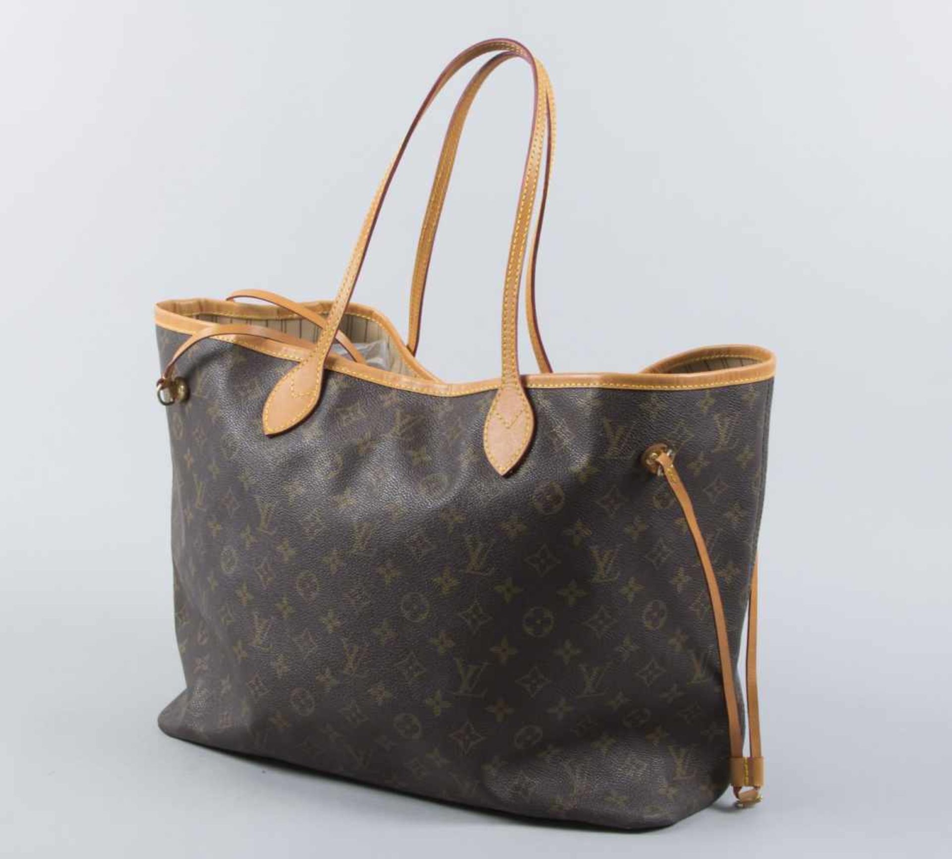 Louis Vuitton-Shopper "Neverfull GM"Beschichtetes Monogramm-Canvas. Besatz aus naturfarbenem - Image 2 of 2