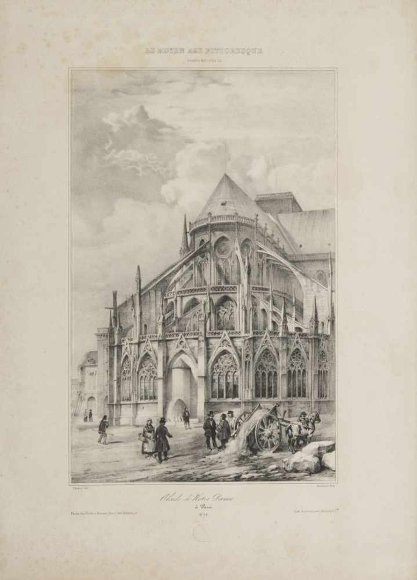 Cleve. Merian u.a.St. Maria Rotunda. Toskana. Ansichten französischer Gebäude und Kirchen. 26 Bll. - Bild 3 aus 4