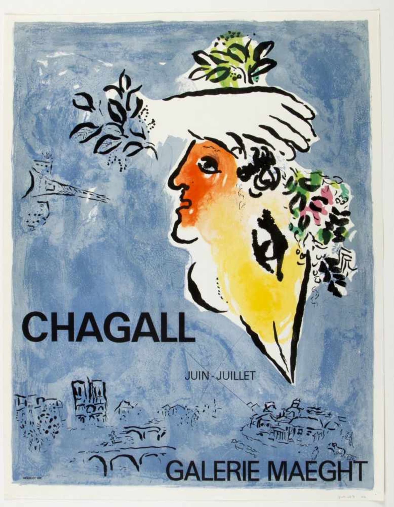 Picasso. Janssen. Chagall u.a.Ausstellungsplakate u.a. 16 Bll. versch. Techn. Bis 55,5 x 103 cm. - Image 3 of 5
