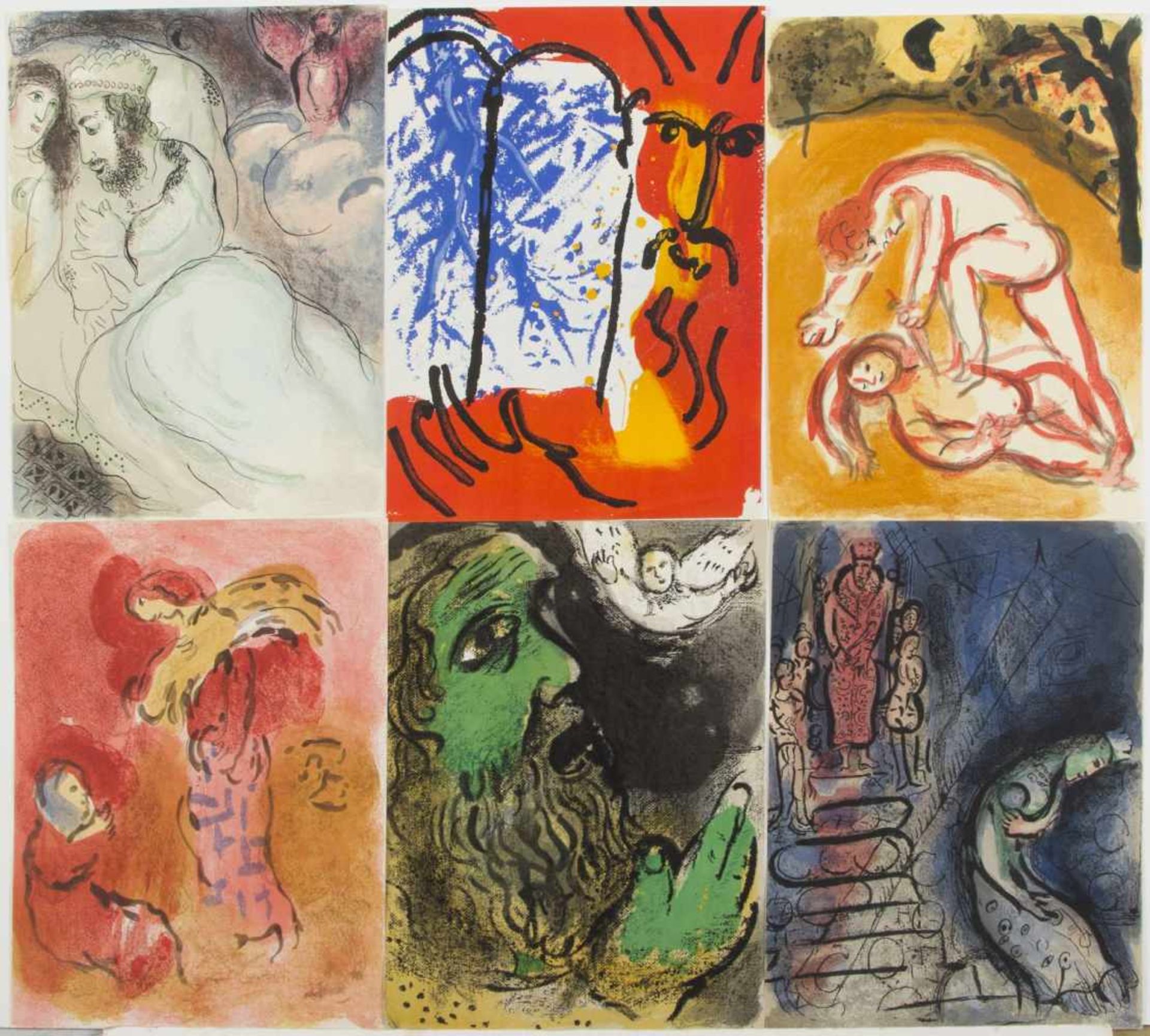 Chagall, Marc. 1887 Witebsk - Paul de Vence 1985Dessins pour la bible. 19 lose Farblithographien und - Image 4 of 6