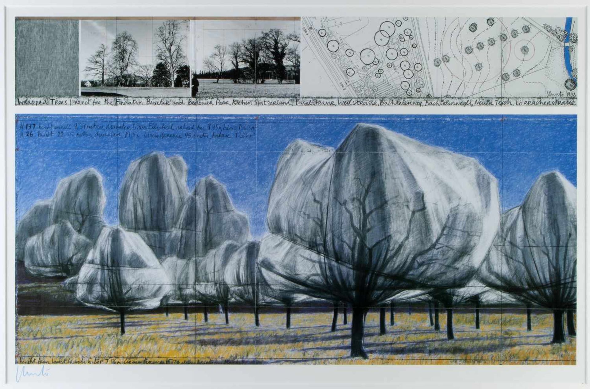 Christo. 1935 Gabrovo/Bulgarien - New York 2020Wrapped Trees. Wrapped Reichstag. 2 Farboffsets. 1 - Bild 3 aus 3