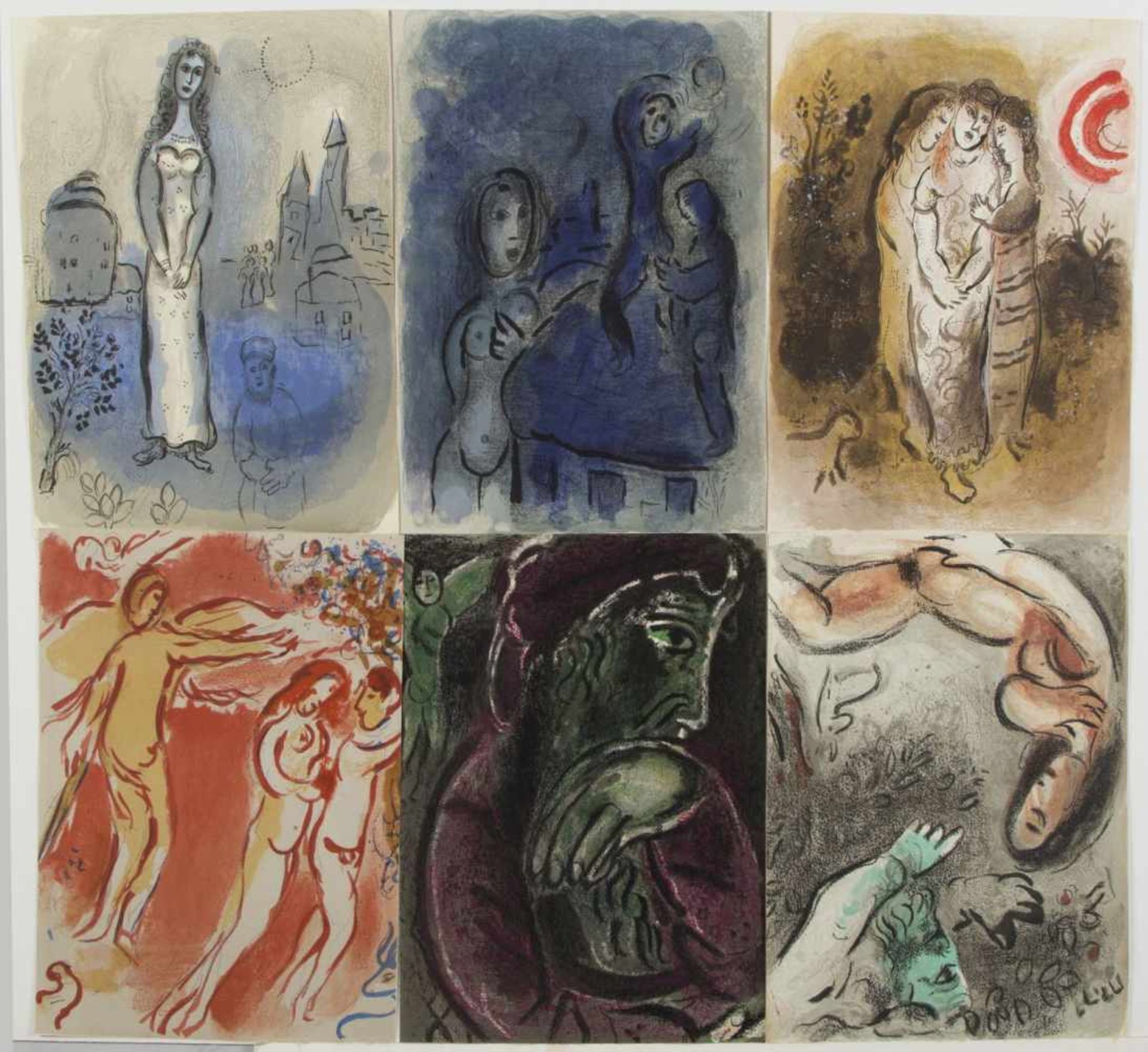 Chagall, Marc. 1887 Witebsk - Paul de Vence 1985Dessins pour la bible. 19 lose Farblithographien und - Image 3 of 6