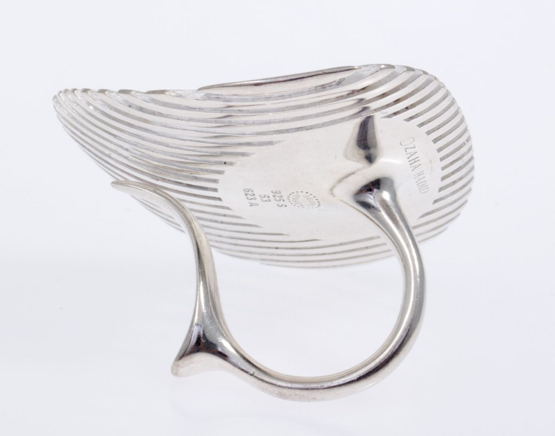 Ring von Zaha Hadid für Georg Jensen aus der Lamellae-KollektionSilber 925. Firmensignet und bez. - Bild 3 aus 3