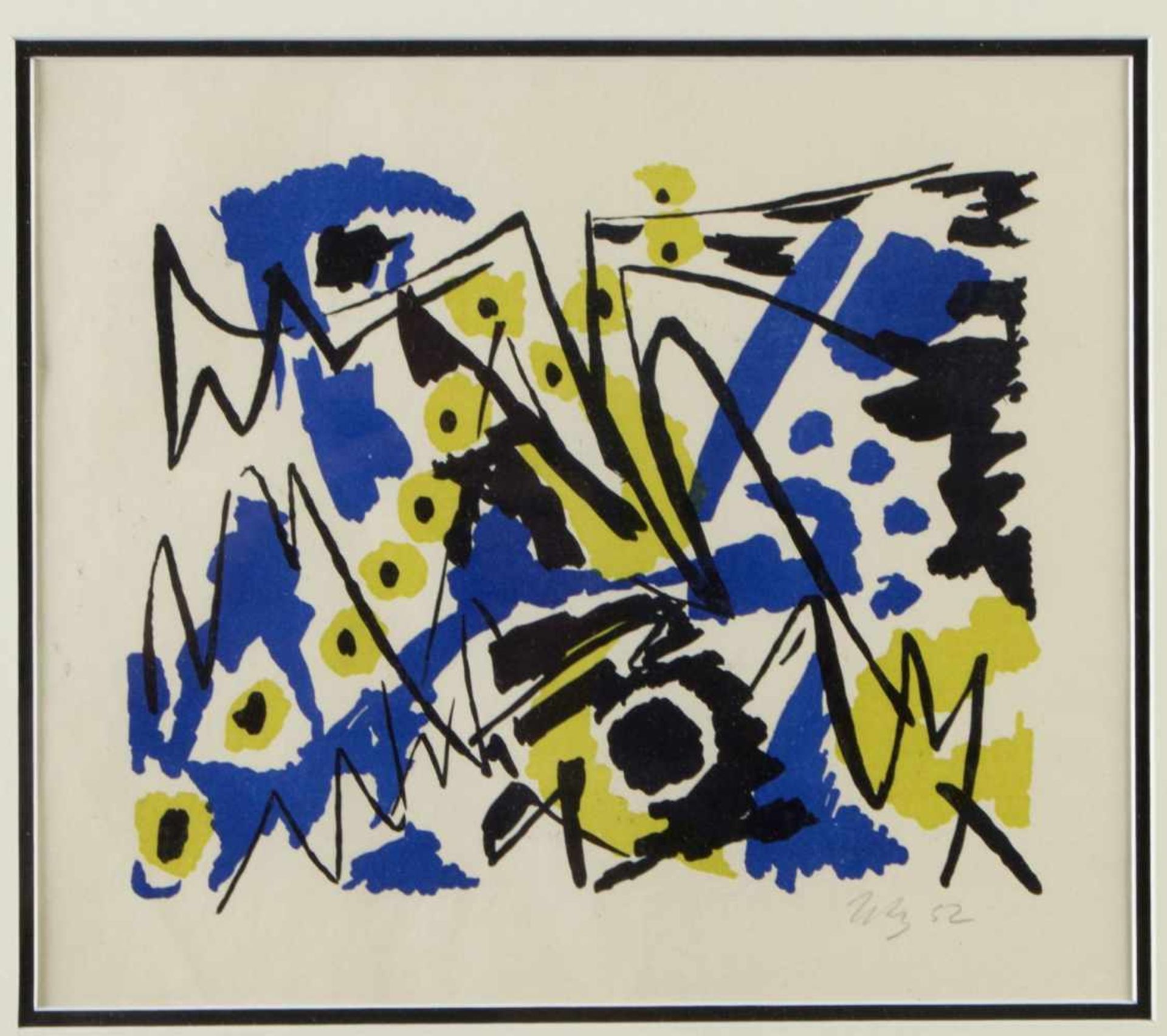 Nay, Ernst Wilhelm. 1902 Berlin - Köln 1968Ohne Titel. Farblithographie. Sign. und dat. (19)52. 20 x