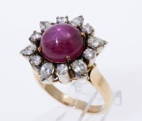 Rubin-Brillant-Diamant-Ring