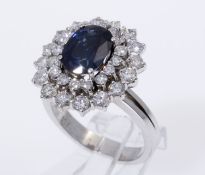 Klassischer Saphir-Brillant-Ring