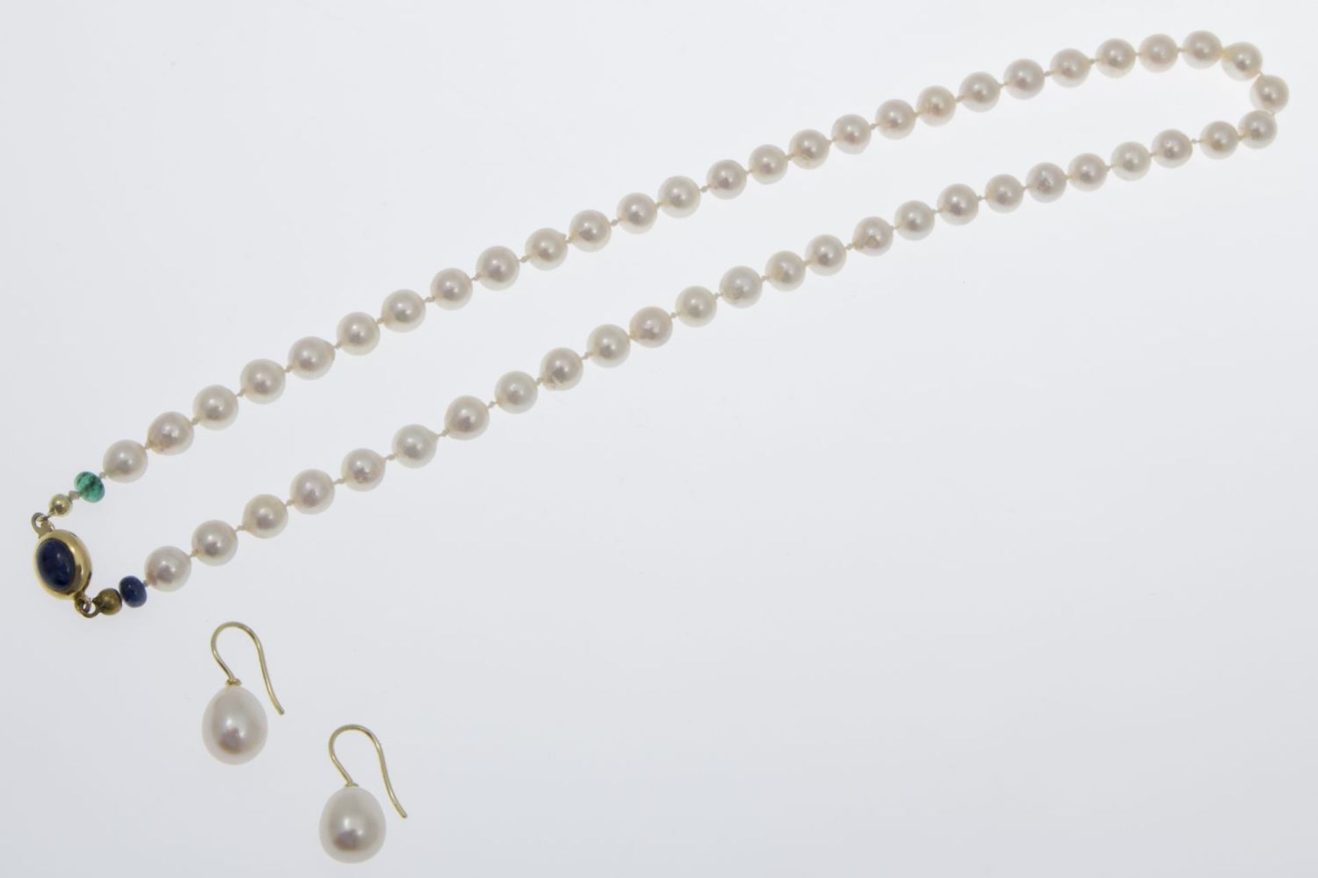 Perlencollier und 1 Paar -ohrgehänge - Bild 2 aus 2