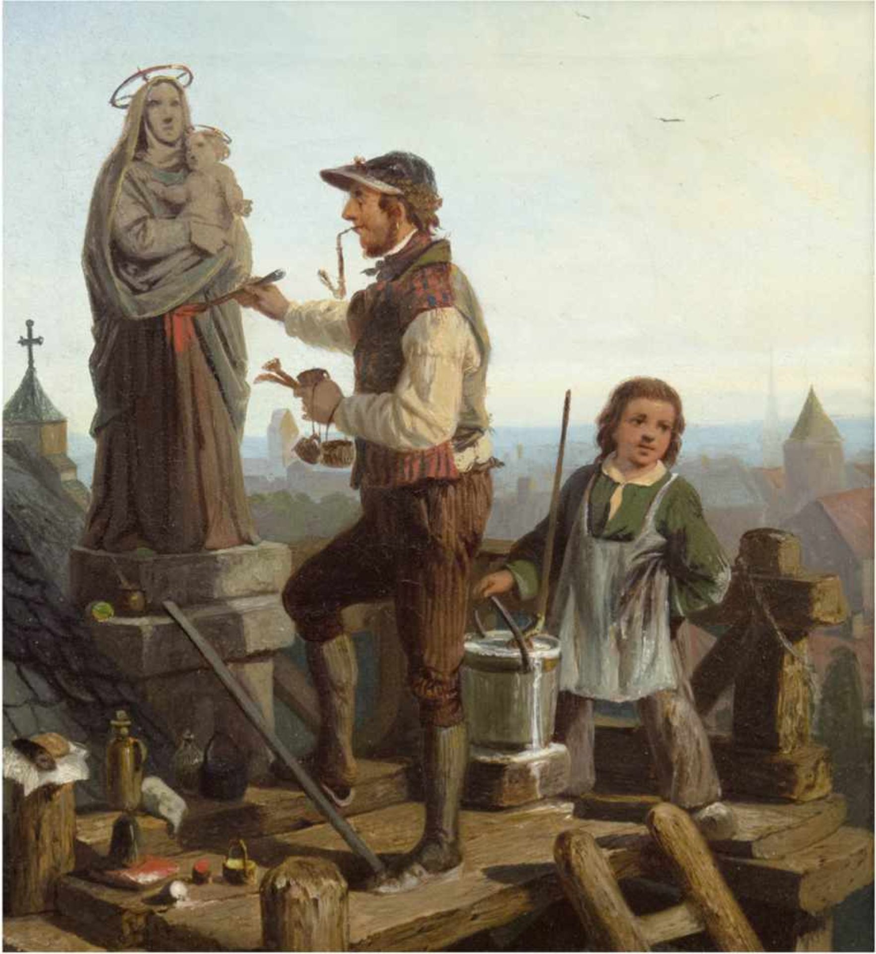 Toullion, Tony (Geb. in Paray-le-Moniat, act.c. 1848-1880 in Paris) zugeschrieben"Restaurator bei