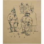 Grosz, George (1893 Berlin-1959) "Für Deutsches Recht und Deutsche Sitte" um 1920,