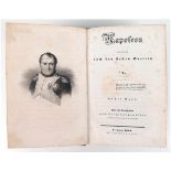 2 Bücher "Napoleon", 1. und 2. Bd., Leipzig, 1838, Ch. Kollmann, mit 22 Stahlstichen,stockfleckig,