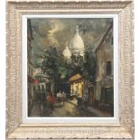 Ludovic, Rafael (20. Jh.) "Montmatre bei Nacht", Öl/Lw. sign. u.r., rücks. auf Keilrahmenbez., 55x46