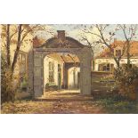 Beek, Jurrien Marius (1879 Arnhem-1965 Den Haag) "Tor zum Haus", Öl/Lw., sign. u.l., 40x60cm,