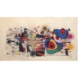 Miro, Joan (1893 Barcelona-1983 Palma) "Abstrakte Komposition", Litho., sign. u.r., 40x66cm, im