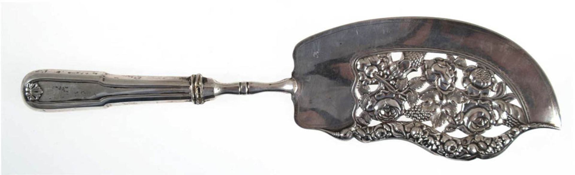 Biedermeier-Heber, Kopenhagen 1835, Silber, punziert, ca. 86 g, durchbrochen gearbeiteteSchaufel,
