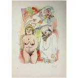 Grosz, George (1893 Berlin-1959 ebenda) "Pappi und Mammi"- Blatt V aus Mappe "Ecce Homo",Farboffset,