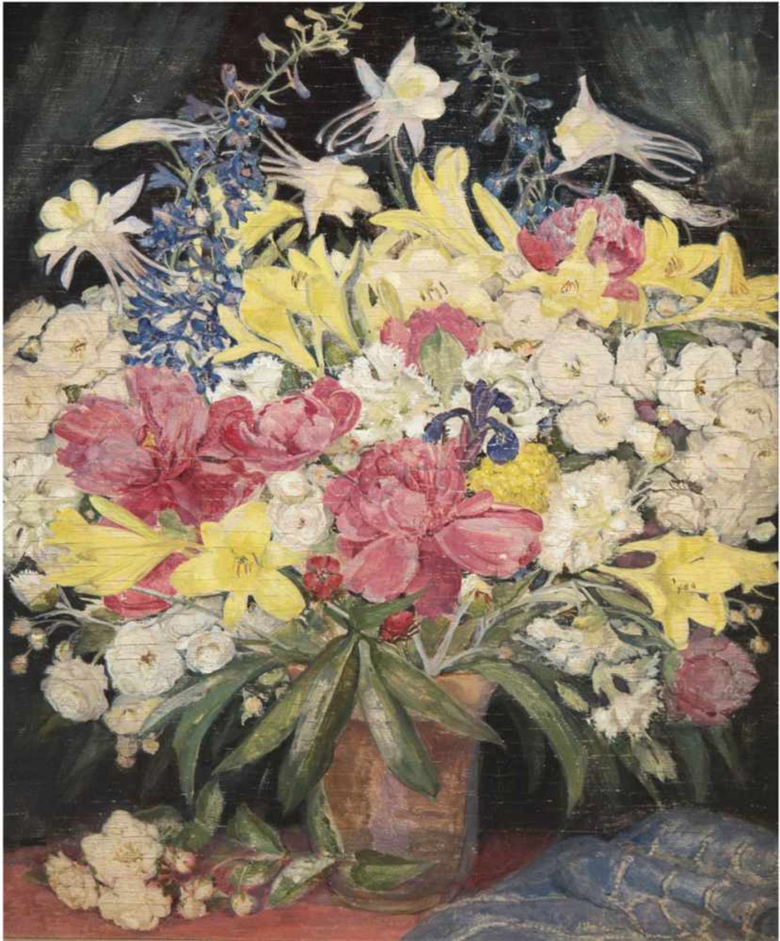 Mißfeldt, Friedrich "Sommerblumen", Öl/SH, verso Künstlerstempel, 48x38 cm, Rahmen