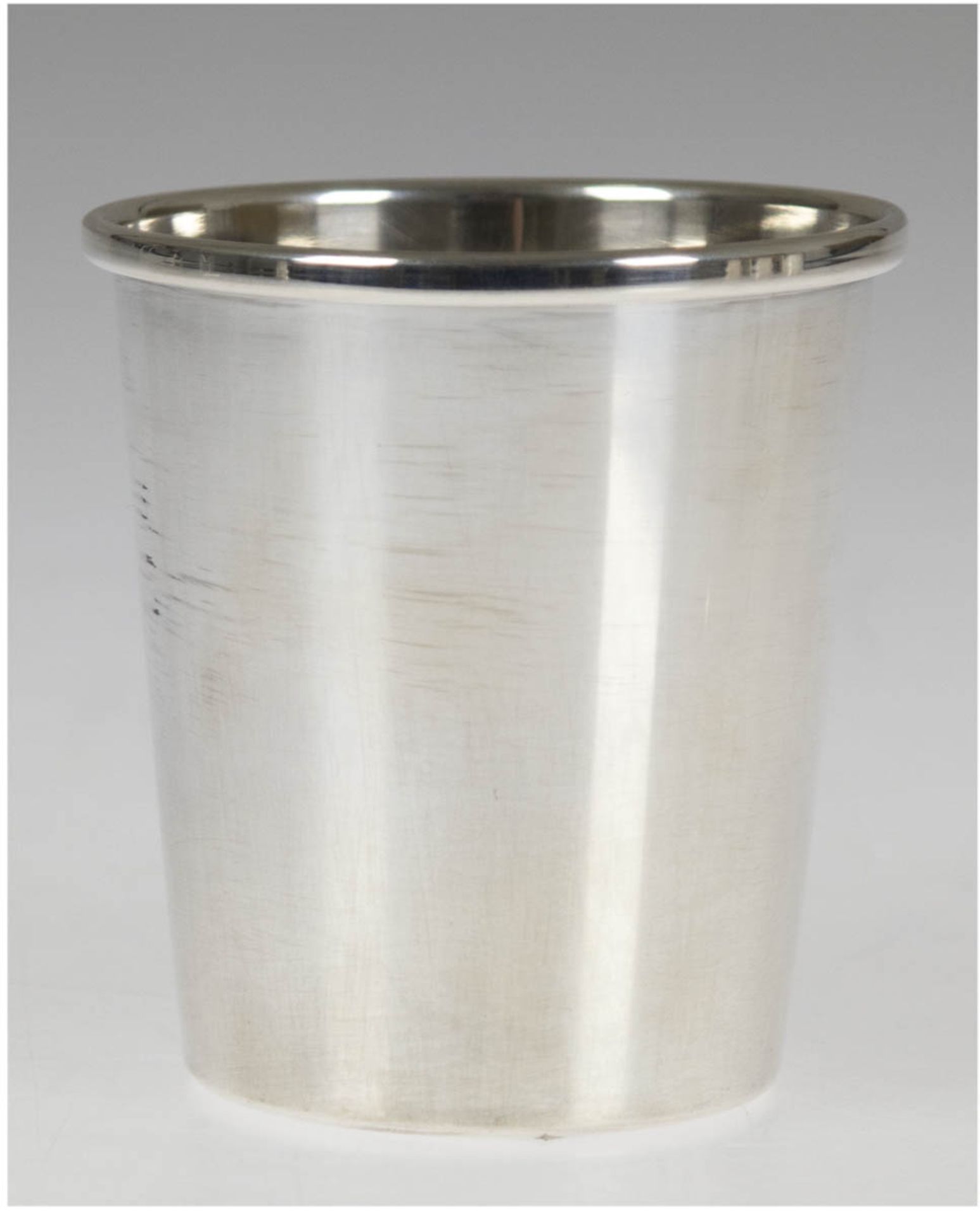 Becher, 800er Silber, punziert, ca. 72 g, glatte Wandung, H. 7 cm