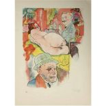 Grosz, George (1893 Berlin-1959 ebenda) "Ecco homo", Blatt IV aus Mappe "Ecce Homo",Farboffset,