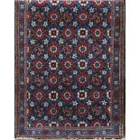 Veramin, Iran, Mina Khani Muster, rot-/blaugrundig, mit durchgehenden Floralmotiven,Kanten belaufen,