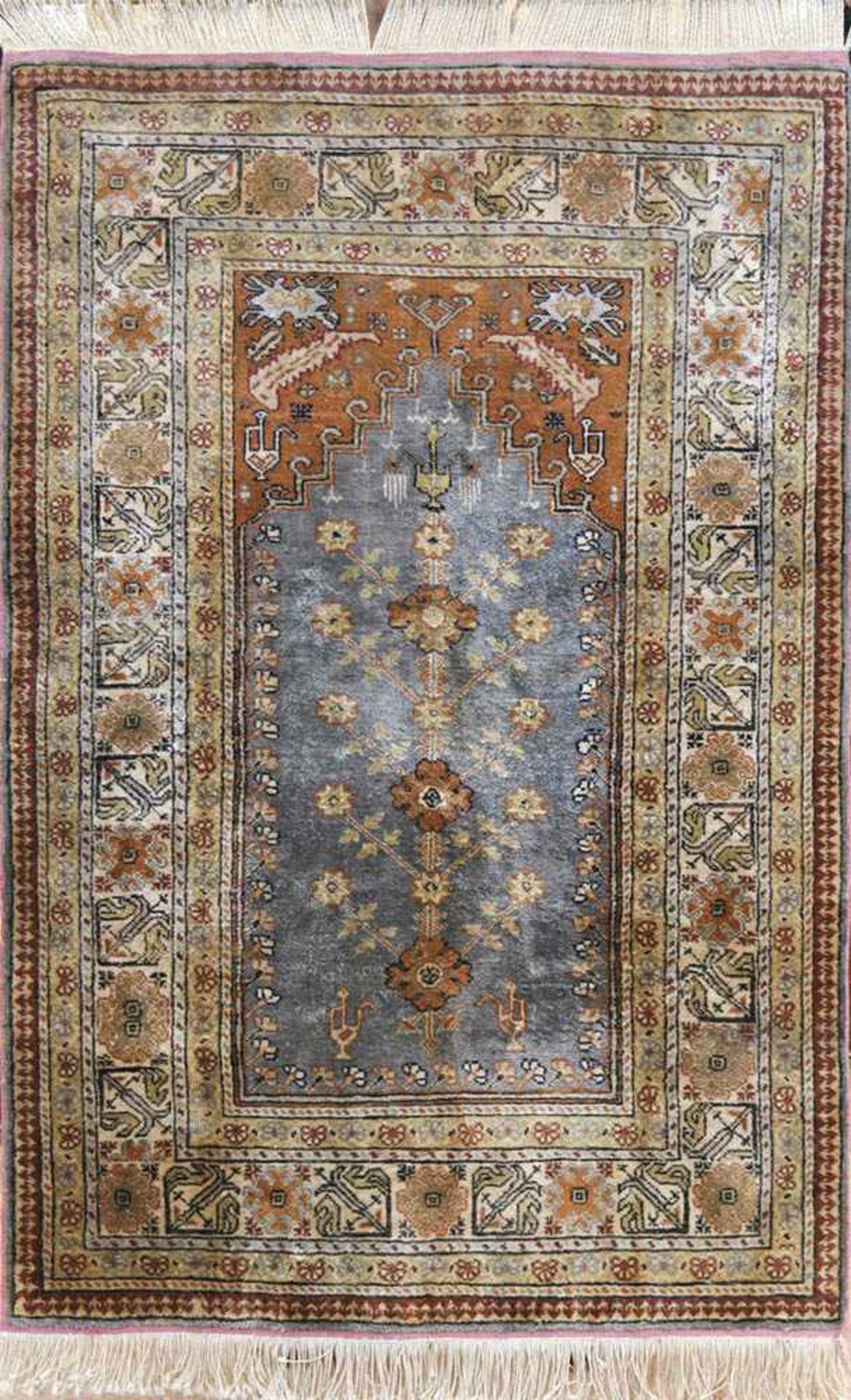 Gebetsteppich/Wandteppich, Kayseri, Türkei, mit floralen Motiven, ist nie betreten worden,