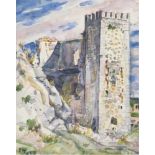 Weiser, Paul (1877 Erdmannsdorf- 1967 Gera) "Blick auf die Burg", Aquarell, monogr. u.l.und dat.,