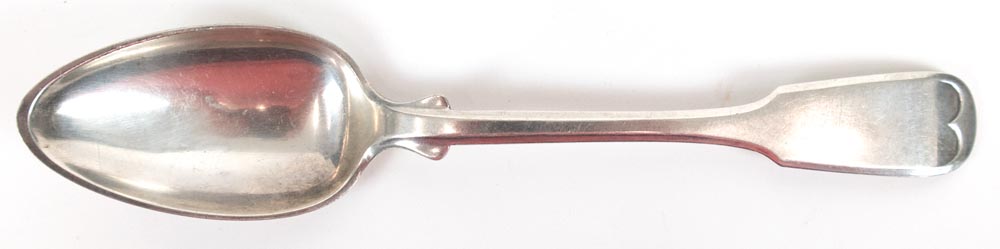 Eßlöffel, BMF 19. Jh., Silber, punziert, ca. 58 g, Spatenmuster