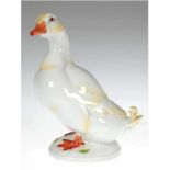 Meissen-Figur "Entenerpel", 20. Jh., Modell-Nr. 77331, z.T. farbig staffiert, 1. Wahl, H.14 cm