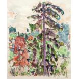 Hauptmann, Ivo (1886 Erkner-1973 Hamburg/Dresden) "Sommerlandschaft", Aquarell, sign. u.dat. 1914