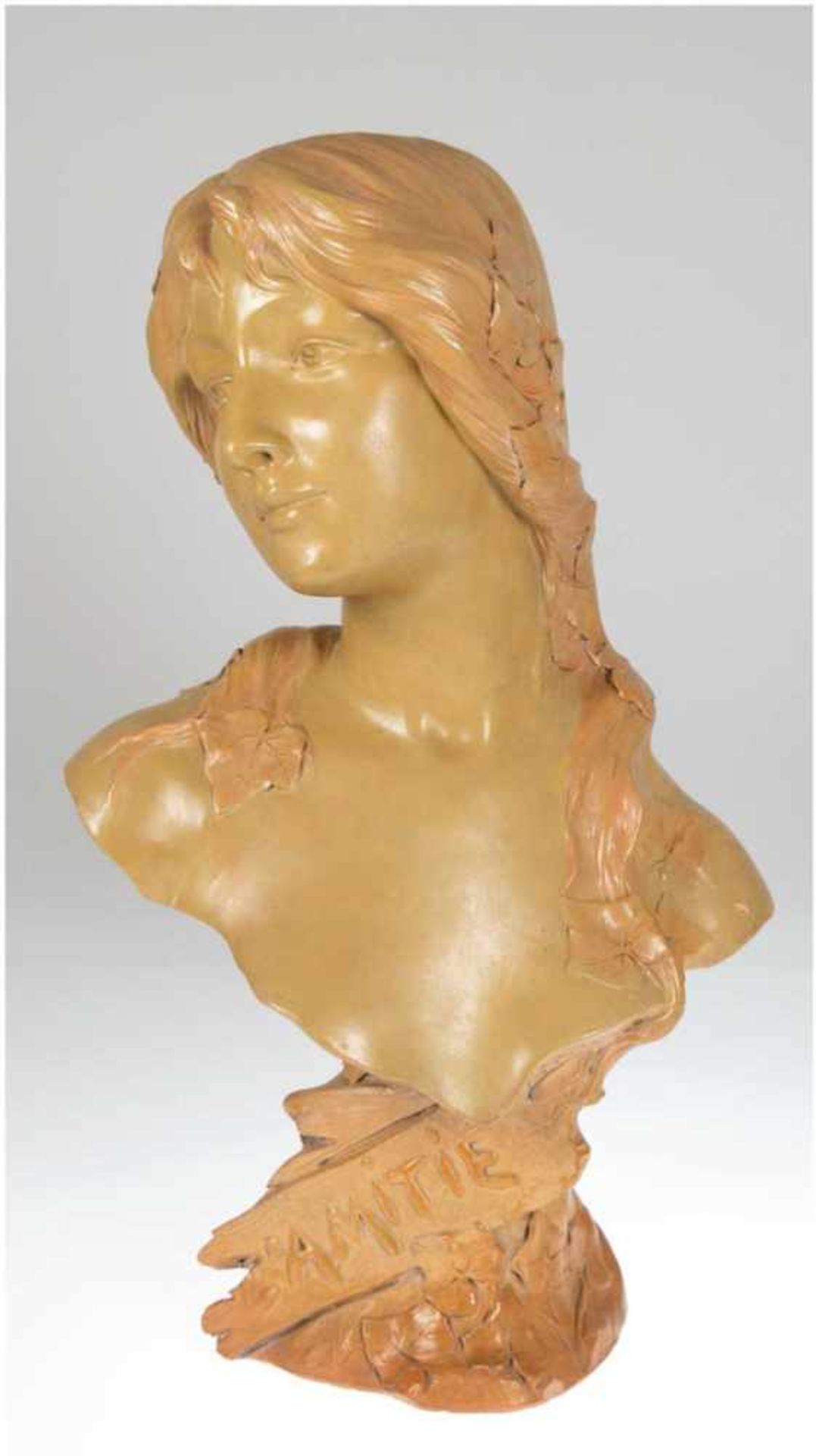 Coudray, Georges Charles (ca. 1883 Paris- ca. 1932)Jugendstil-Mädchenbüste "L'Amitie- Freundschaft",