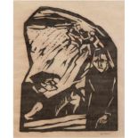 Hertzer, Else (1884 Wittenberg-1978 Berlin) (Berliner Expressionistin) "Faust", um 1920,Holzschnitt,