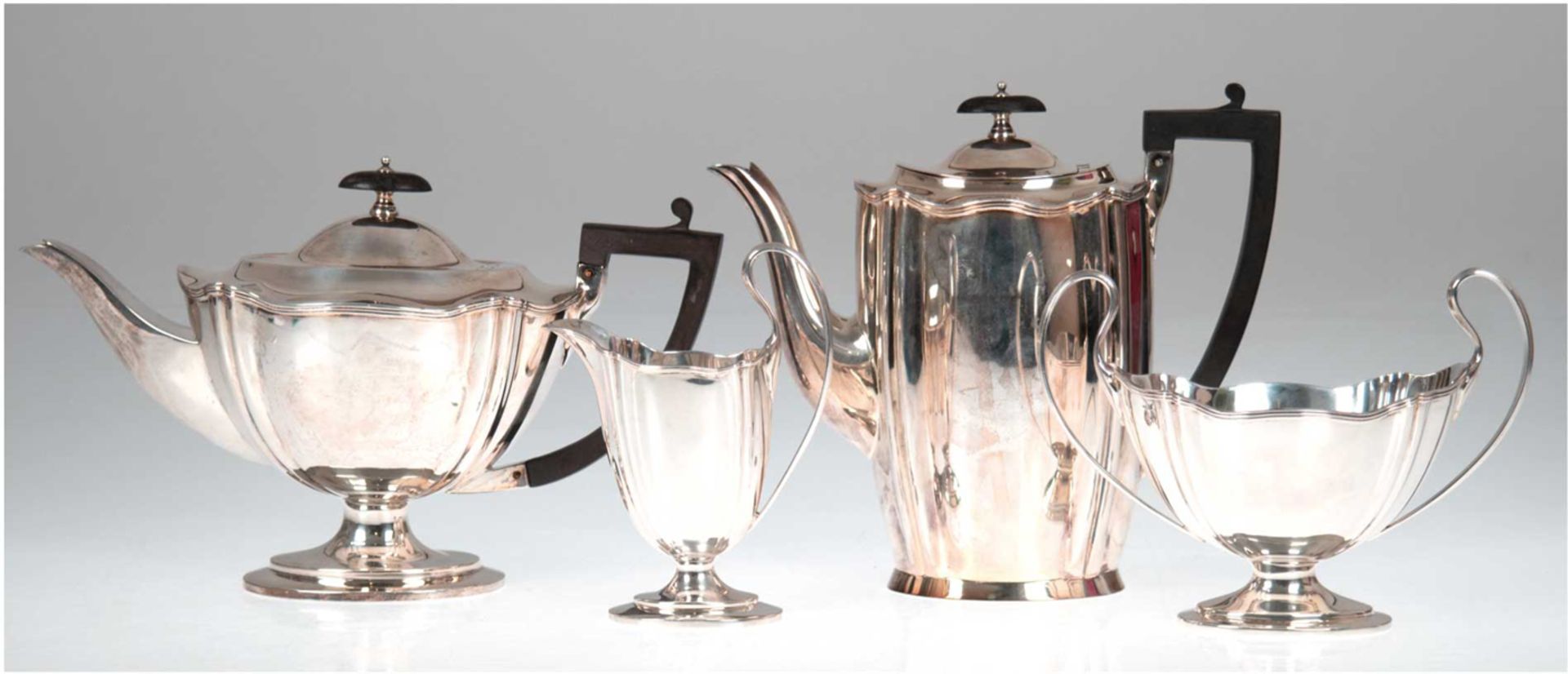 Kaffee- und Teekernstück, Sheffield 1918, William Hutton & Sons Ltd, 925er Silber,punziert, ca. 1380