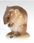 Porzellanfigur "Hamster", Nymphenburg, Entwurf Ch. Wittmann 1960, polychrom bemalt, H.6,5 cm