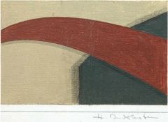 Inderbieten, Horst (1930-2015) "Abstrakt", Öl/Lw/ auf Papier aufgezogen, auf Untergrundsigniert,