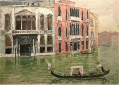 Sprick, Richard (1901 Herford-1968 Bad Salzuflen) "Palazzi am Canal Grande von Venedig",Öl/Lw.,