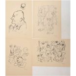 4x Grosz, George (1893 Berlin-1959 ebenda), Blatt 4, 5, 79 u. 80 aus Mappe "Ecce Homo",Fotolitho,