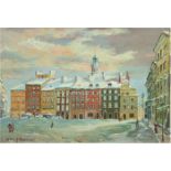 Kotarski, J. (20. Jh.) "Marktplatz im Winter", Öl/Lw., signiert und datier 1979 u.l.,37x49 cm,