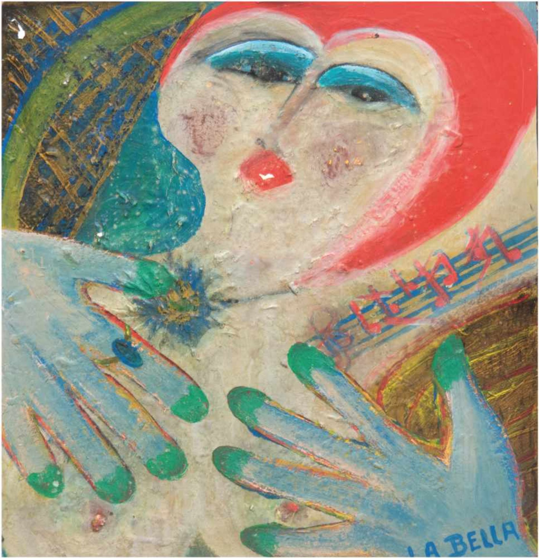 Kemnitz, Max (1901-1974) "La Bella", Öl/Hf., betitelt u.r., rücks. sign., 36x31 cm