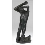 Cremer, Fritz (1906 Arnsberg-1993 Berlin) "Der Geschlagene", 1949, Bronze, H. 51 cm,(Entwurf einer