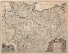 Karte "Circulus Saxoniae Inferioris in quo sunt Ducatus Holsatiae Mekelenberg,Lauwenburgi,
