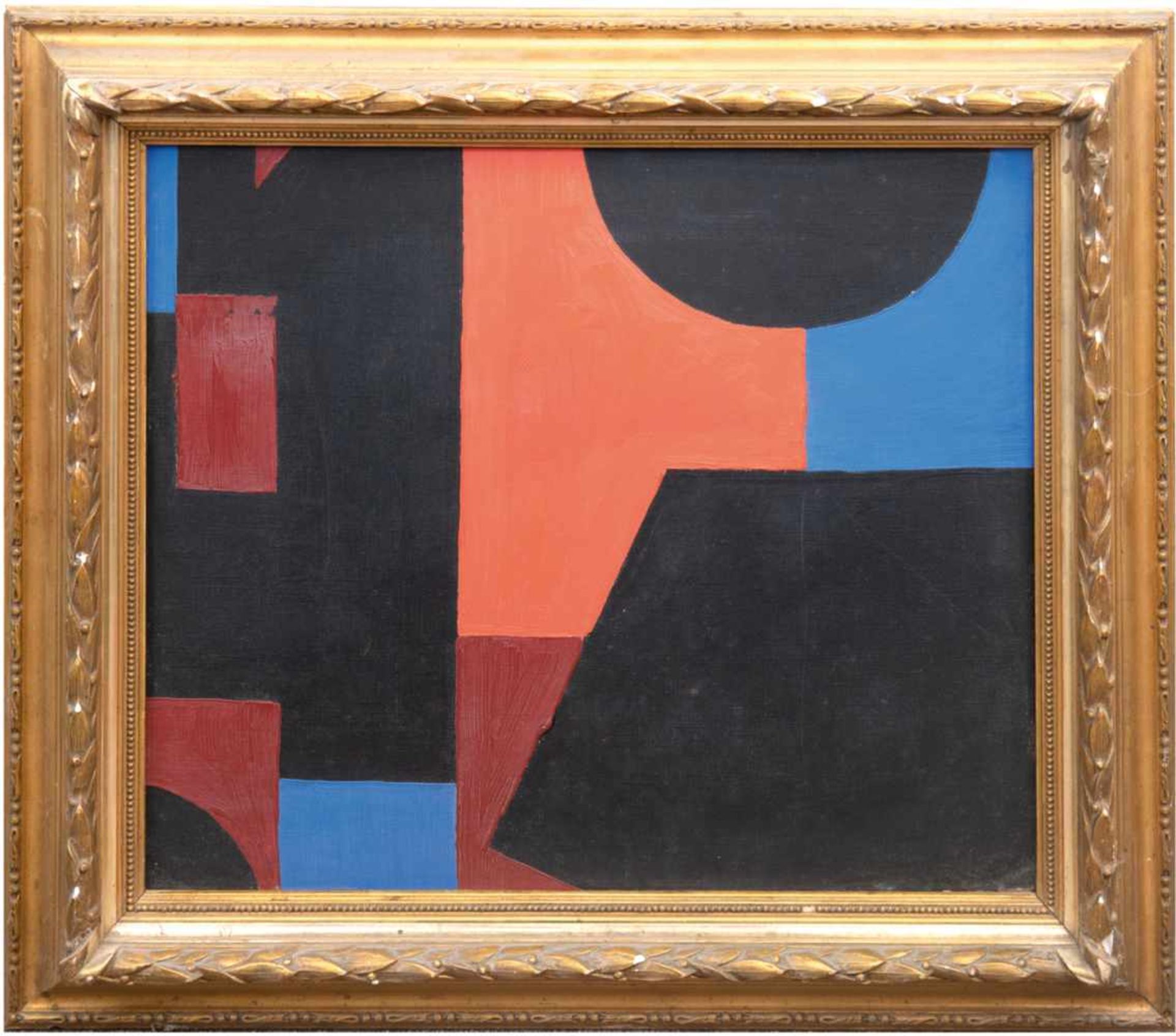 Engst, Georg (geb. 1930 Hamburg-ansässig in Jersbek) "Abstrakte Komposition mit Blau,Orange und