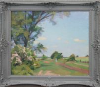 Peters, Udo (1884 Hannover-1964 Worpswede) "Sommer bei Worpswede", Öl/Karton, sign. u.r.,50x61 cm,