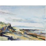 Behle, Alfred (1935-1997) "Blick aufs Meer", Aquarell, rückseitig Nachlaßstempel, 30x37,5cm