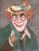 Galardi, Herdis (1916-1991) "Clown", Öl/Mp., sign. u.r., 51,5x38 cm, Rahmen