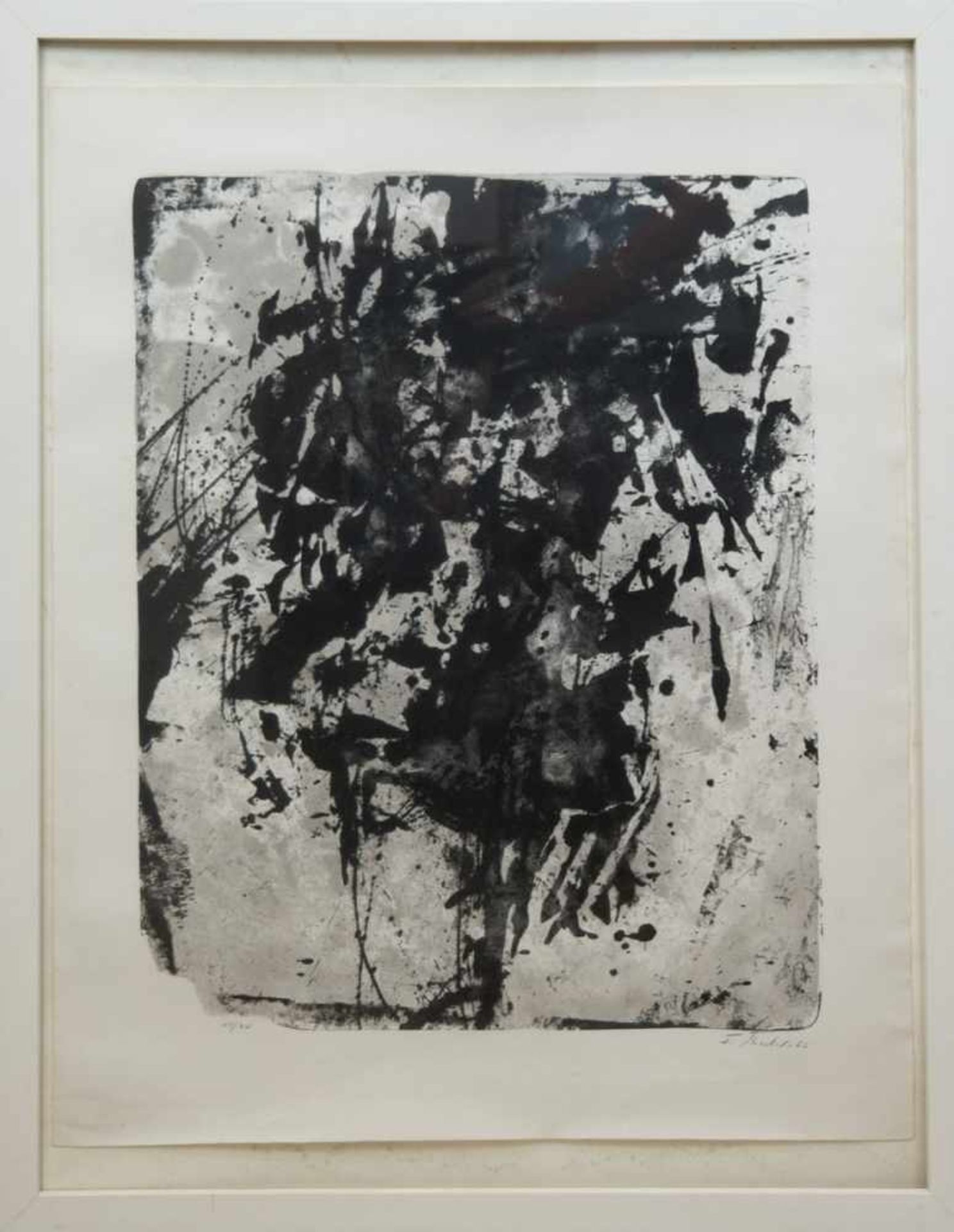 Thieler, Fred (1916 Königsberg-1999 Berlin) "Komposition in Schwarz" Lithographie,handsigniert u.r.,